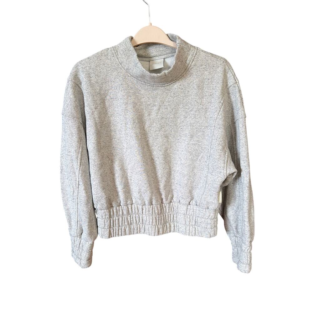 VARLEY Women's Light Gray Cropped Crewneck Sweatshirt Large